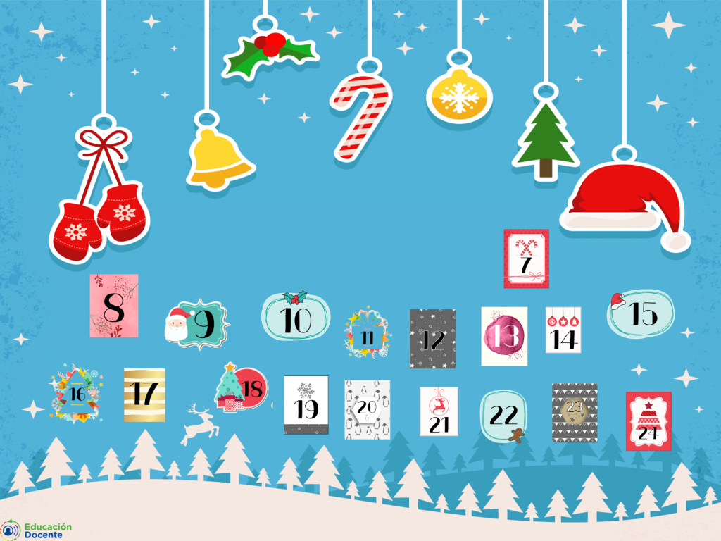 Calendario adviento Navidad EducacionDocente